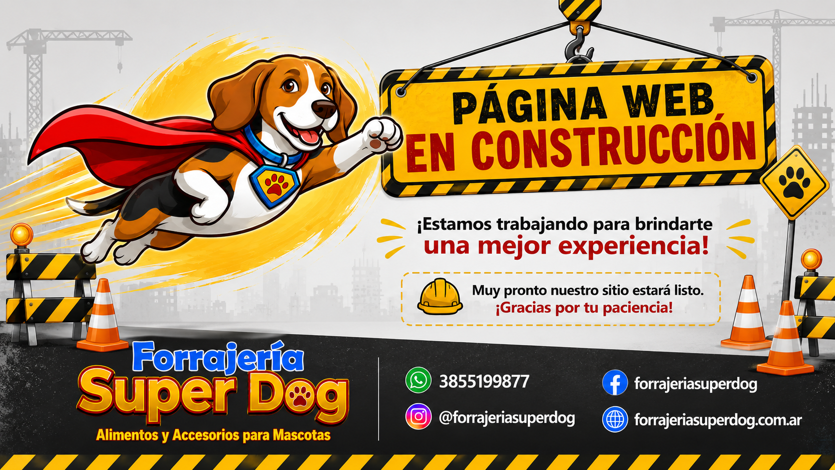 Forrajería Super Dog – Página web en construcción. Alimento balanceado y accesorios para mascotas en Santiago del Estero, Argentina.